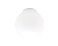 Round White Glass Lamp Shade 6 in. 3-1/4 Opening