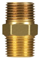 1/4 in. MPT Yellow Brass Hex Nipple