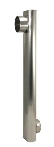 7.25 in. L x 4.875 in. Dia. Silver Aluminum Skinny Duc