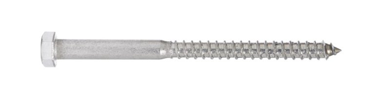 3/8 in. x 5 in. L Hex Stainless Steel Lag Screw 25 pk