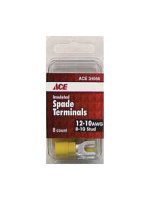 Insulated Wire Spade Terminal Yellow 8 pk