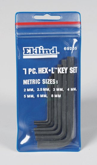 Hex-L 2-8mm Metric Short Arm Hex L-Key Set Multi-Siz