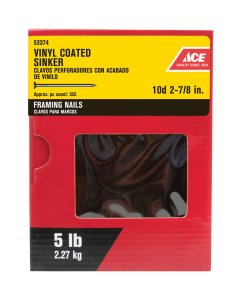 10D 2-7/8 in. Sinker Vinyl Steel Nail Checkered 5 lb.