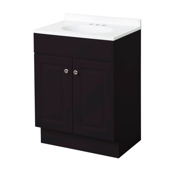 Espresso Bathroom Vanity 24 in. W X 18 in. D X 35 in. H