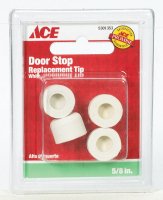 .75 in. H x 5/8 in. W Rubber White Door Stop Tip Over the do