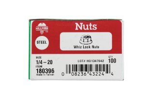 1/4 in. Zinc-Plated Steel USS Whiz Lock Nut 100 pk