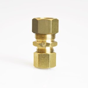 (image for)  5/8 in. Compression X 1/2 in. D Compression Yellow Brass Union