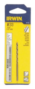 #33 x 2-5/8 in. L High Speed Steel Wire Gauge Bit 1 pc.