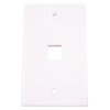 White 1 gang Plastic Keystone Wall Plate 1 pk