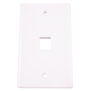 White 1 gang Plastic Keystone Wall Plate 1 pk