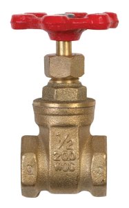 1/2 in. Brass Gate Valve Lead-Free FIP