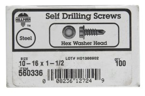 No. 10-16 X 1-1/2 in. L Hex Self Drilling Screws