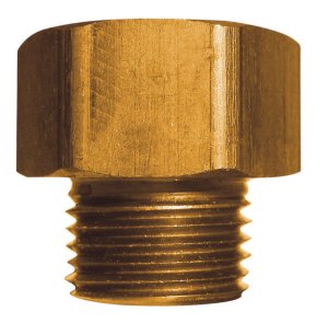 Brass 3/4 in. Dia. x 3/4 in. Dia. Hose Adapter 1 pk Yellow