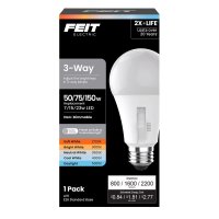 (image for) A19 E26 (Medium) LED Bulb Adjustable White 50/100/150 Watt Equivalence 1 pk
