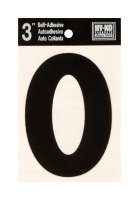 3 in. Black Vinyl Self-Adhesive Letter O 1 pc.