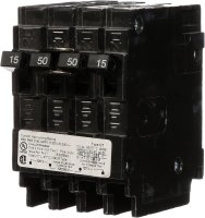 (image for) 15/50 Amps Plug In 4-Pole Breaker