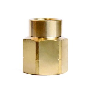 (image for)  1/2 in. FPT X 3/8 in. D FPT Yellow Brass Reducing Coupling
