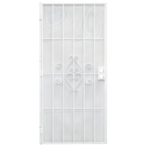 Precision 81-3/4 in. H x 32 in. W Regal White Steel Security Doo