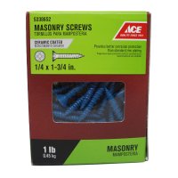 1/4 in. x 1-3/4 in. L Phillips Flat Head Masonry Screws 1 lb