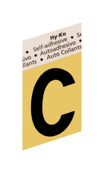 1-1/2 in. Black Aluminum Self-Adhesive Letter C 1 pc.