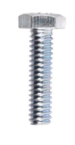 1/4 in. Dia. x 1 in. L Zinc Plated Steel Hex Bolt 100 pk