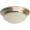 14.125 in. 2-Light Brushed Nickel Flushmount