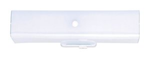 White 2 lights Bathroom Channel Fixture With Outlet