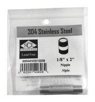 1/8 in. MPT x 2 in. L Stainless Steel Nipple