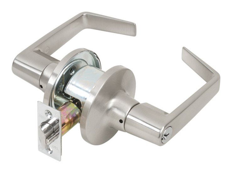 Satin Chrome Storeroom Lockset ANSI Grade 2 Cortland