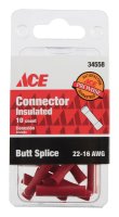 Insulated Wire Butt Connector Red 10 pk