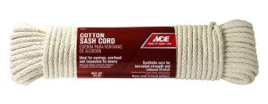 5/16 in. Dia. x 100 ft. L White Solid Braided Cotton Cord