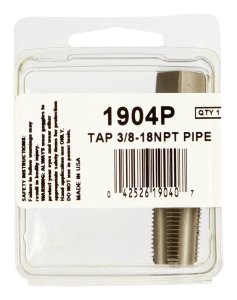 High Carbon Steel SAE Pipe Tap 3/8 in.-18NPT 1 pc.