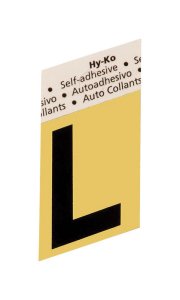 1-1/2 in. Black Aluminum Self-Adhesive Letter L 1 pc.