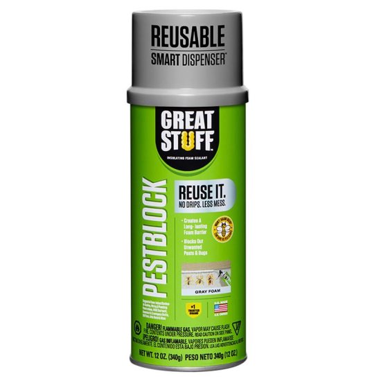 Pestblock Gray Polyurethane Foam Insulating Sealant