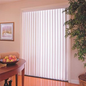 66 in. W x 84 L 3.5 in. PVC Vertical Blinds White