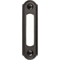 Black Metal Wired Pushbutton Doorbell Lighted