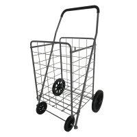 40.6 in. H X 21.7 in. W X 24.4 in. L Gray Collapsible Shopping C