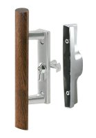 Wood Tone Steel Outdoor Sliding Glass Door Security L