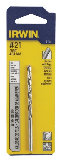 #21 x 3-1/4 in. L High Speed Steel Wire Gauge Bit 1 pc.