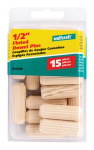 Fluted Hardwood Dowel Pin 1/2 in. Dia. x 1-1/2 in. L 1