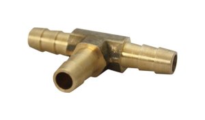 Brass 3/8 in. Dia. x 3/8 in. Dia. Tee Connector 1 pk Yellow