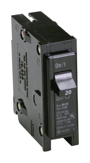 20 amps Plug In Single Pole Circuit Breaker Eaton Cutler-Hammer