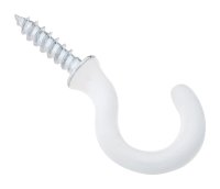 National Hardware Vinyl Coated White Steel 3/4 in. L Cup Hook 10