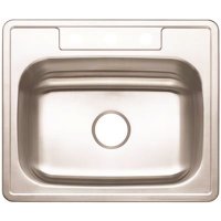 Stainless Steel Kitchen Sink 25 in. 3-Hole Single Bowl Drop-In K