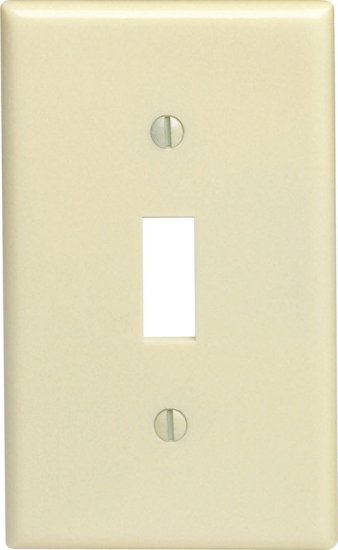 Ivory 1 gang Thermoset Plastic Toggle Wall Plate 1 pk