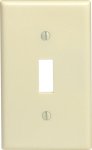 Ivory 1 gang Thermoset Plastic Toggle Wall Plate 1 pk