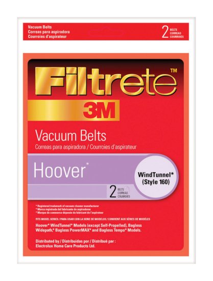 Filtrete Vacuum Belt For attaches to vacuum 2 pk