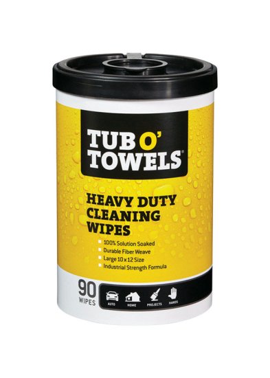 Tub O' Towels Heavy Duty Fiber Weave Cleaning Wipes 12 in. W x 1