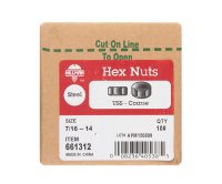 7/16 in. Zinc-Plated Steel USS Hex Nut 352 pk