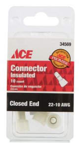 (image for) Insulated Wire Closed End Connector Clear 10 pk